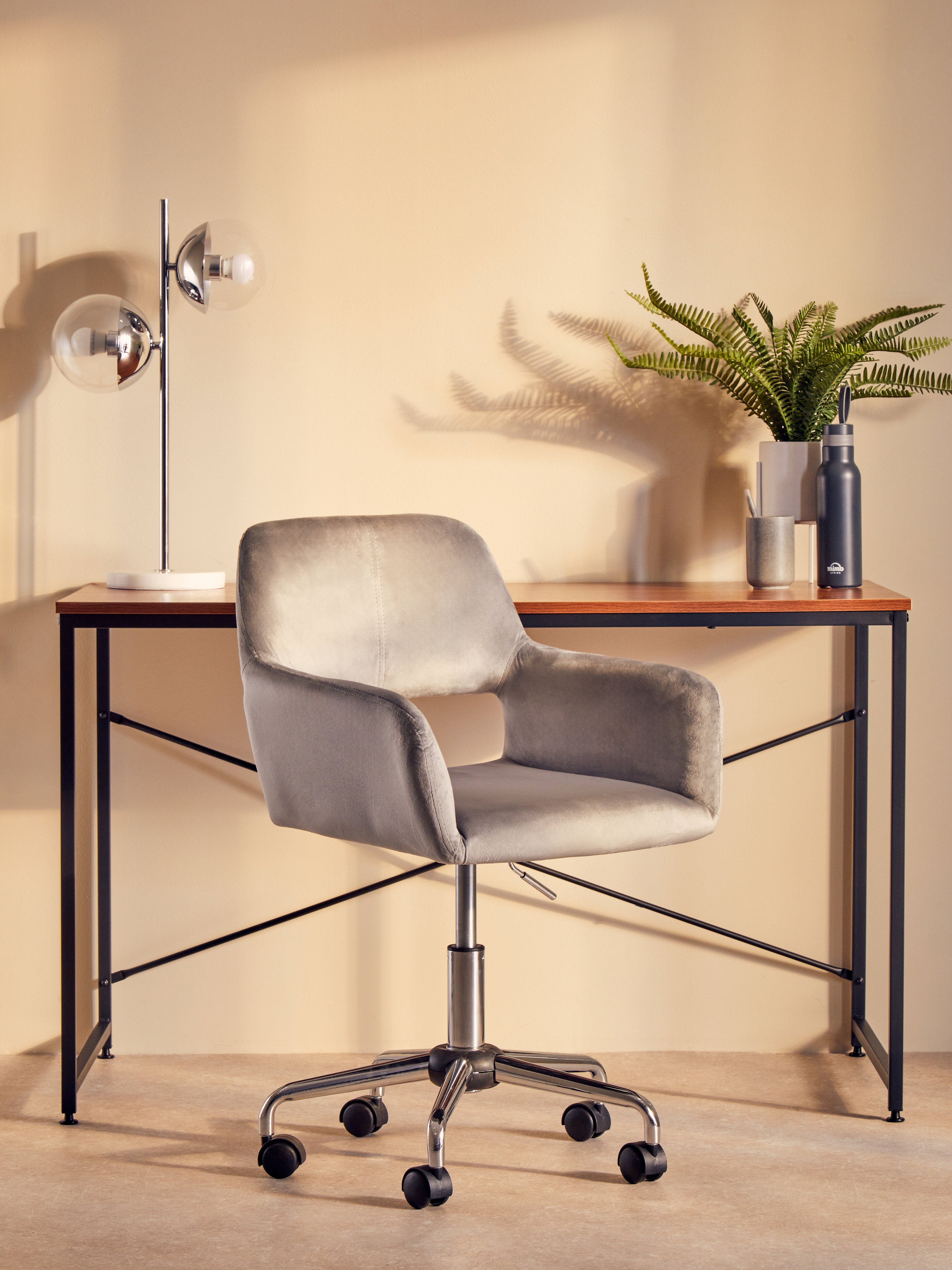 Kidston Chrome Finish Two Shade Table Lamp